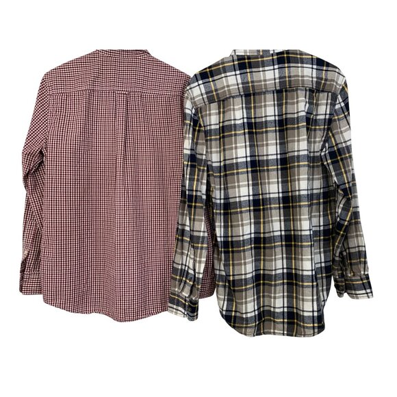 Lot of 2 Chaps Red & Faded Glory Plaid Flannel Button-Up Shirts S GUC 8870 - Picture 2 of 13